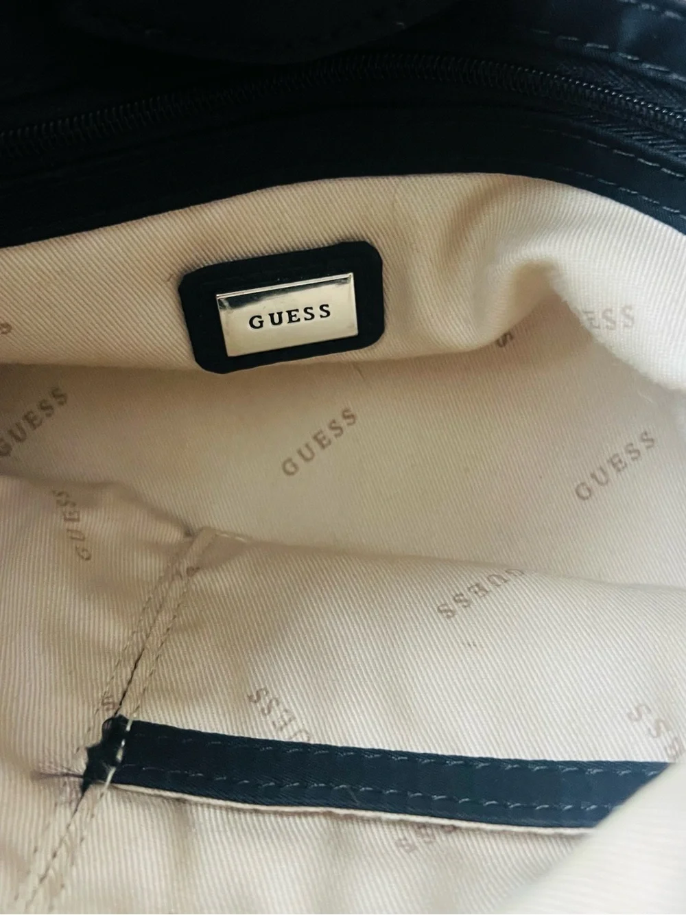 GUESS Black Nylon Crossbody with Triangle Logo